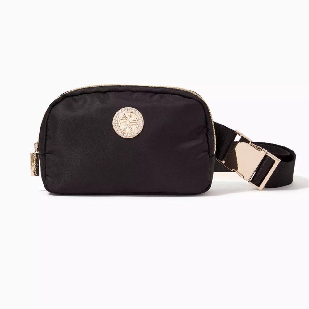 Lilly Pulitzer Jeanie Belt Bag Fanny Pack - Onyx Black Accessories Small